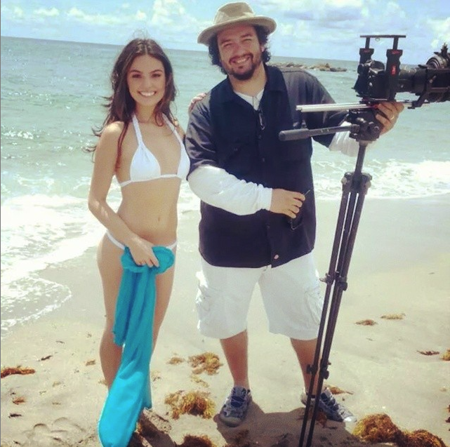 Director of Photography Alejandro E. Fuenmayor with the lovely Isis Valverde